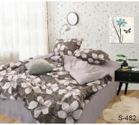 Комплект постельного белья king size сатин с компаньоном S482 Таг текстиль