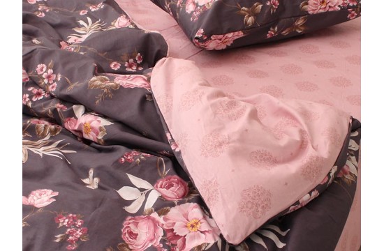 Комплект постельного белья евро сатин с компаньоном S484 Таг текстиль