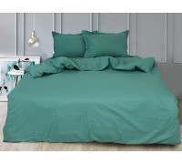 One-and-a-half bedding set satin Turkey Green
