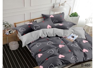 Семейный комплект постельного белья сатиновый с компаньоном S466 Таг текстиль