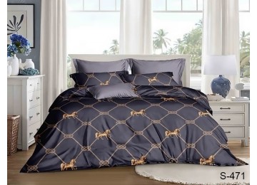 Комплект постельного белья king size сатиновый с компаньоном S471 Таг текстиль