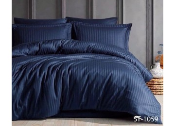 Double bed linen stripe satin LUXURY ST-1059