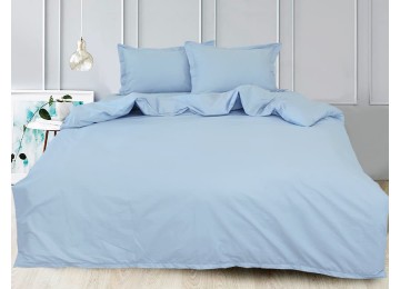 Комплект постельного белья евро сатин Турция Light Blue