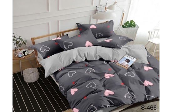 Двуспальный комплект постельного белья сатиновый с компаньоном S466 Таг текстиль