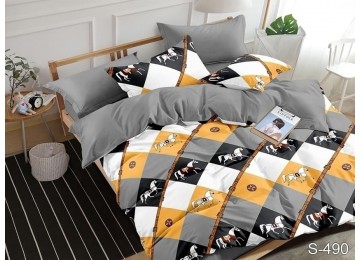Satin double bed linen with companion S490
