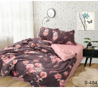 Комплект постельного белья king size сатин с компаньоном S484 Таг текстиль