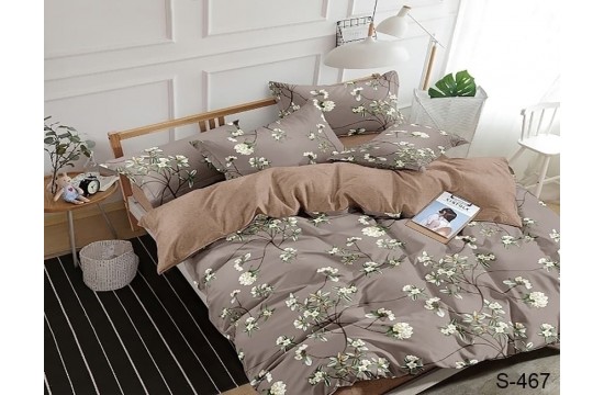 Семейный комплект постельного белья сатиновый с компаньоном S467 Таг текстиль