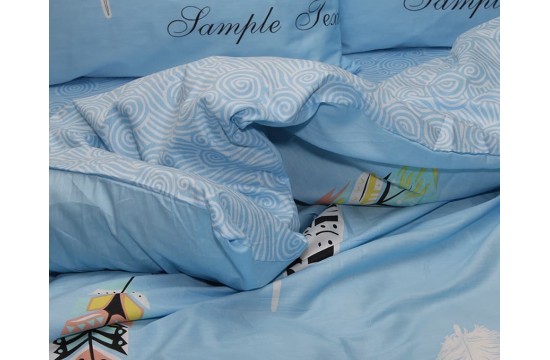 Постельное белье сатин люкс полуторное с компаньоном S363 тм Tag tekstil