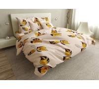 Bedding set Amber coarse calico family with a sheet with an elastic band