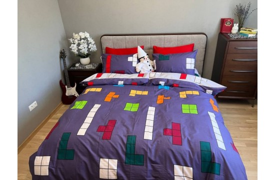 Bed linen Tetris, calico family with rubber band
