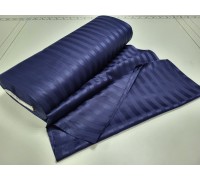 Stripe satin PREMIUM, BLUE BERRY 2/2 cm one and a half set of sheets with elastic