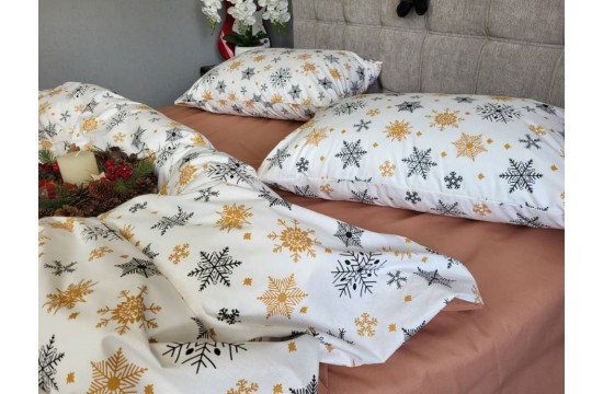 Bed linen Christmas night cotton 100% euro with elasticated sheet