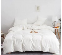 WHITE organic cotton one-and-a-half sheet set with elastic