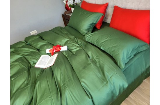 Bed linen GREEN FOREST Turkish satin euro plus