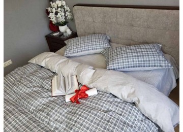 Bed linen Scotland gray cotton 100% double