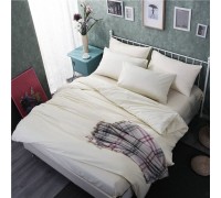 Bed linen Satin plain MILK No. 001 one and a half