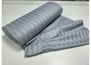 Stripe сатин PREMIUM, SILVER STONE 2/2см двуспальный комплект простыня на резинке