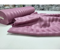 Stripe satin PREMIUM, FLOWER NECTAR 2/2cm family set sheet with elastic