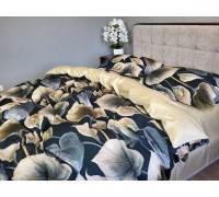 Satin PREMIUM, CALLA one and a half set of sheets with elastic