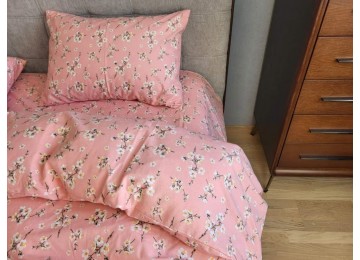 Bed linen Victoria coral Turkish flannel one and a half