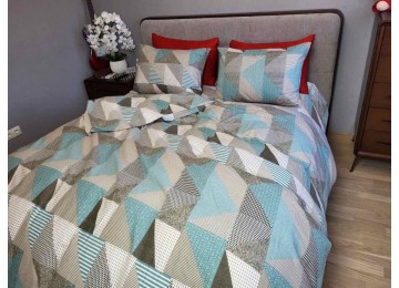 Bed linen PATCHWORK BREEZE Turkish one-and-a-half flannel with elastic
