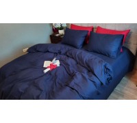 Bed linen DEEP BLUE Turkish flannel 50/70cm double