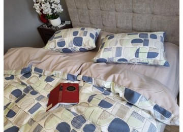 Bed linen Fresco blue Turkish flannel one and a half