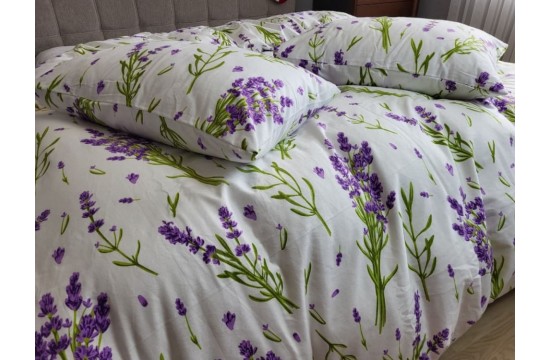 Lavender, Turkish flannel euro fitted sheet set