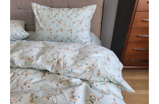 Bed linen Victoria mint Turkish flannel double