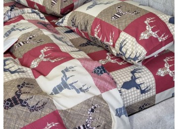 Trophy Bordeaux, Turkish flannel family set sheet with elastic