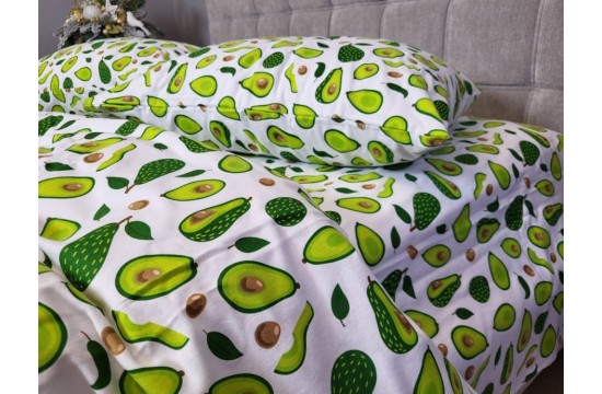 Avocado, Turkish flannel double sheet set with elastic