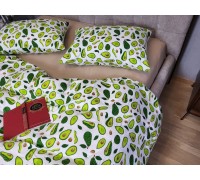 Авокадо/беж, Turkish flannel двуспальный комплект