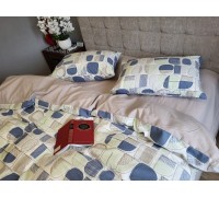 Bed linen Fresco blue Turkish flannel one-and-a-half with an elastic band
