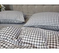 Checkered, Turkish flannel one-and-a-half set sheet with elastic