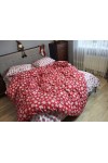 Snowflakes worm, Turkish flannel duvet cover one-piece double set sheet with elastic