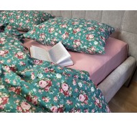 Mikado/pink, Turkish flannel family set fitted sheet