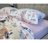Sympathy/pink, Turkish flannel family fitted sheet set