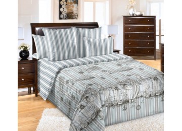 Bed linen percale Aquatoria, one and a half with elastic band Comfort textiles