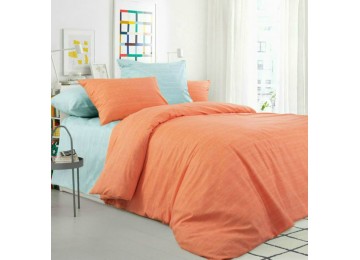 Eco 1 + 6, percale bedclothes with double-cut sheet Comfort textile