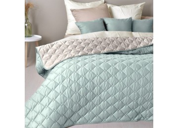 Bedspread Style Cube, mint/Lt. gray TM Idea (210/240 cm)