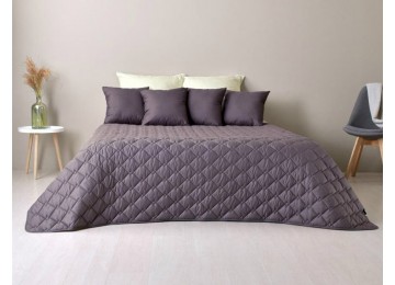 Bedspread Style Cube, chocolate/beige TM Idea (140/210 cm)