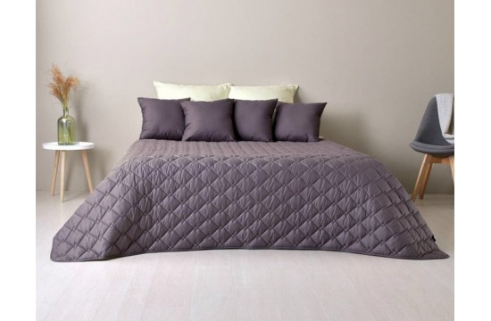 Bedspread Style Cube, chocolate/beige TM Idea (140/210 cm)