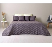 Bedspread Style Cube, chocolate/beige TM Idea (210/240 cm)