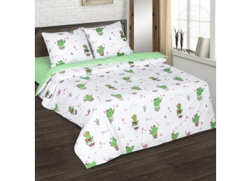 Bed linen set Mexico City poplin euro with elastic sheet