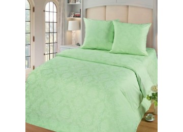 Bedding set made of poplin Emerald Euro with elastic band