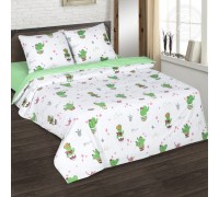 Bed linen set Mexico City poplin family with an elastic sheet
