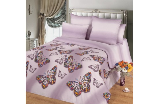 Poplin bedding set Glamor one and a half with elastic band