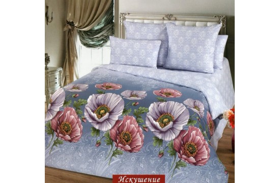 Bed set from poplin Temptation double with elastic band