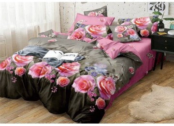 Rosalia, satin bed linen with a double sheet Comfort textile