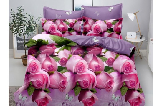 Bed linen Pink Paradise, satin one and a half